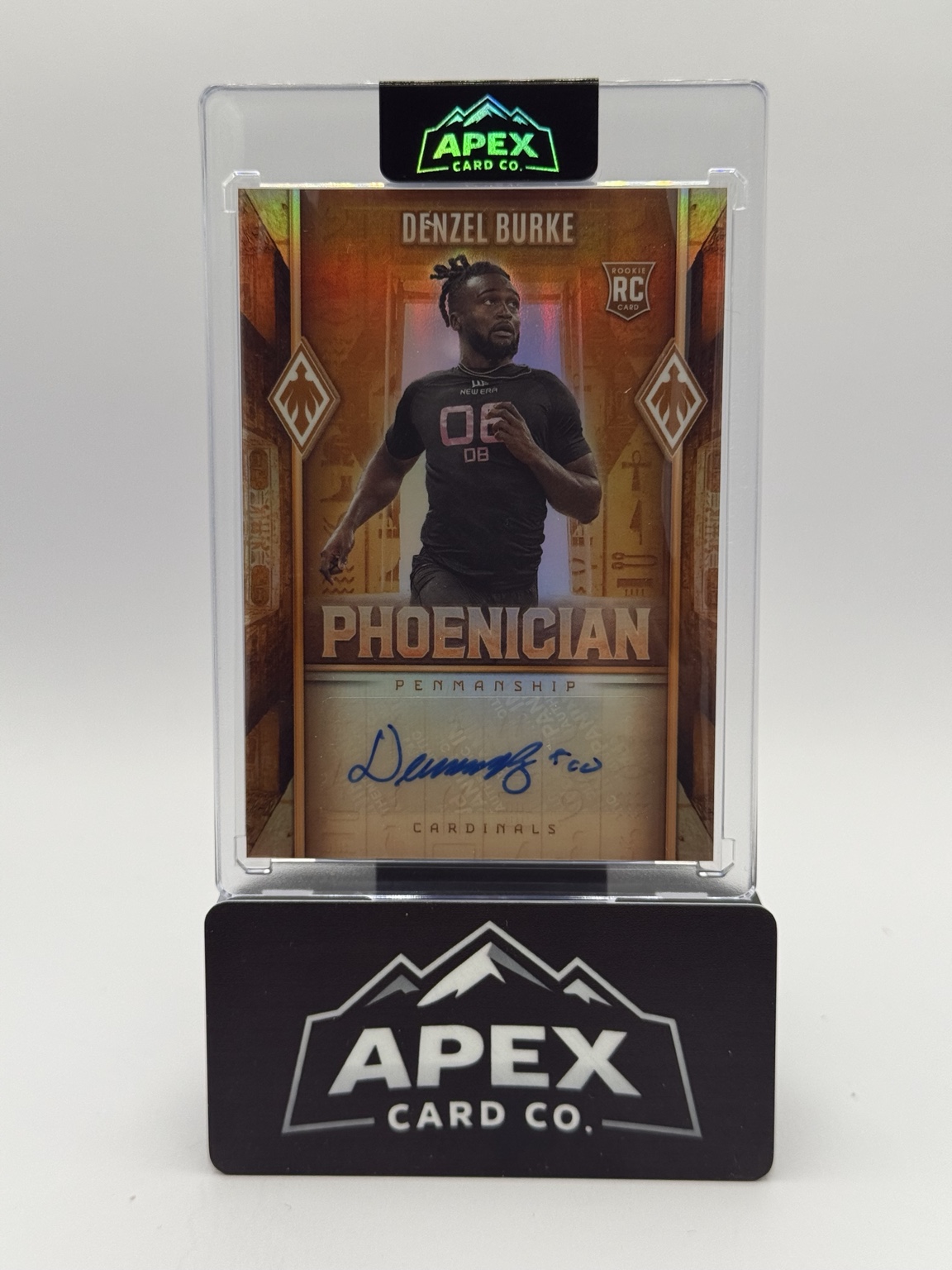 Denzel Burke Phoenician Penmanship autograph card