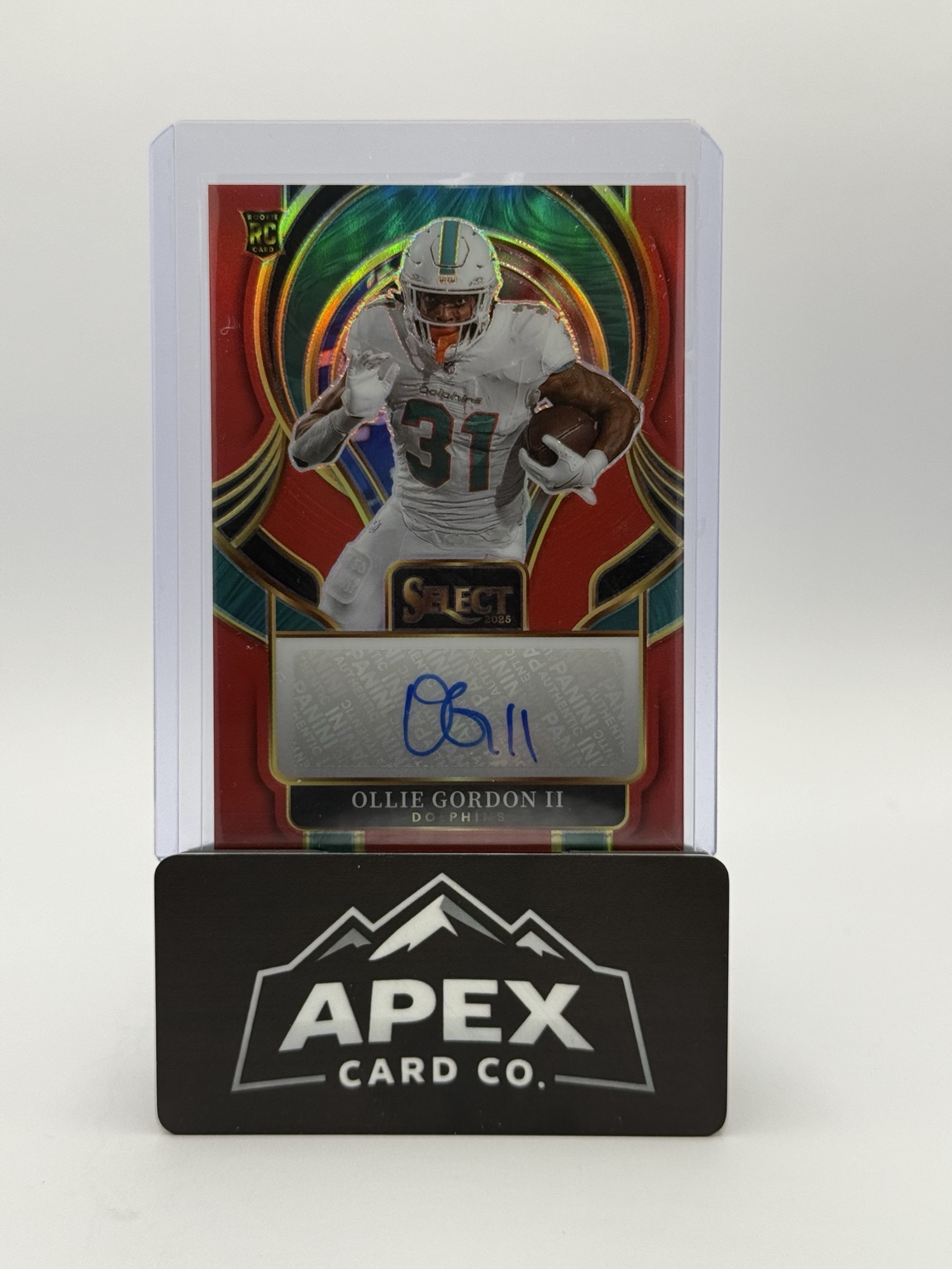 Ollie Gordon II select rookie autograph card